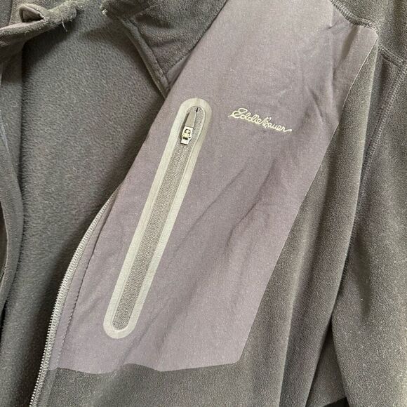 Eddie Bauer Men's Black Cloud Layer Pro Fleece Full Zip Mock Neck Sweater Tall 2 - Picture 4 of 6